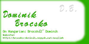 dominik brocsko business card